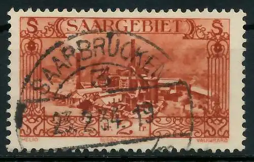 SAARGEBIET 1926 Nr 119 zentrisch gestempelt 893F1A