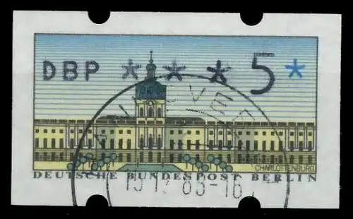 BERLIN ATM 1987 Nr 1-005 gestempelt 894102