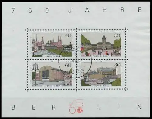 BERLIN BLOCK KLEINBOGEN Block 8 zentrisch gestempelt 89413A
