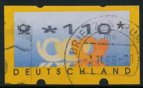 BRD ATM 1999 Nr 3-2-0110 gestempelt 895F86