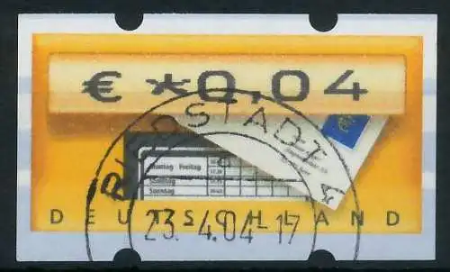 BRD ATM 2002 Nr 5-1-0004 gestempelt 8960CA