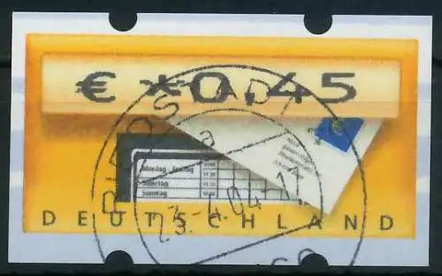 BRD ATM 2002 Nr 5-1-0045R zentrisch gestempelt 8960DE