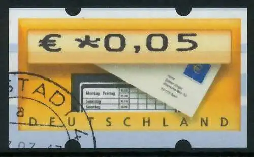 BRD ATM 2002 Nr 5-1-0005 gestempelt 89610A