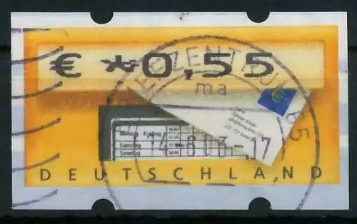 BRD ATM 2002 Nr 5-1-0055 gestempelt 89610E