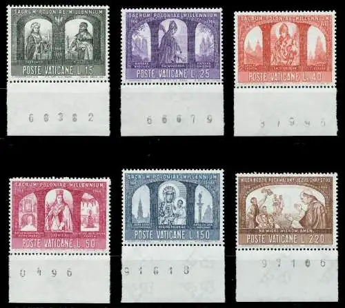 VATIKAN 1966 Nr 502-507 postfrisch URA 809C36