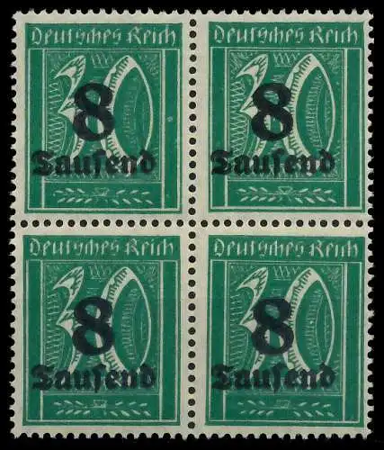 DEUTSCHES REICH 1923 HOCHINFLA Nr 278X postfrisch VIERE 89C536