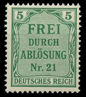 DEUTSCHES REICH DIENSTMARKEN 1903 05 Nr 3 postfrisch 89C636