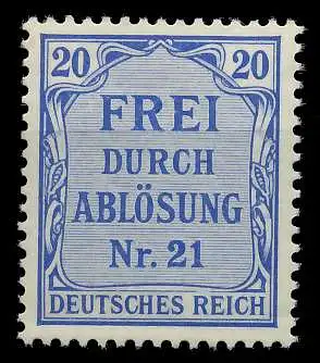 DEUTSCHES REICH DIENSTMARKEN 1903 05 Nr 5 postfrisch 89C646