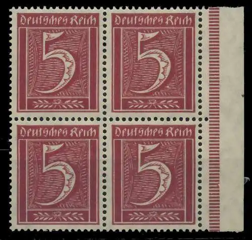 DEUTSCHES REICH 1921 INFLATION Nr 158 postfrisch VIERER 89C682