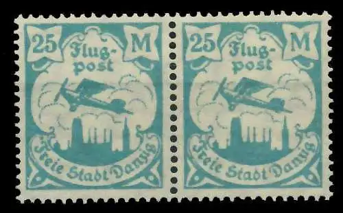 DANZIG 1923 Nr 133Y postfrisch WAAGR PAAR 89C8EA