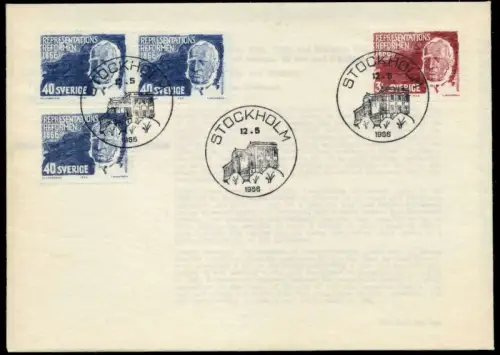 SCHWEDEN Nr 553Dl+553Dr+553A+554A BRIEF FDC 880FDE