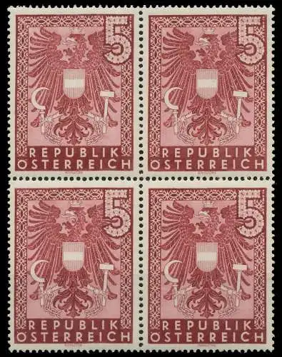 ÖSTERREICH 1945 Nr 719 postfrisch VIERERBLOCK 8A19F2