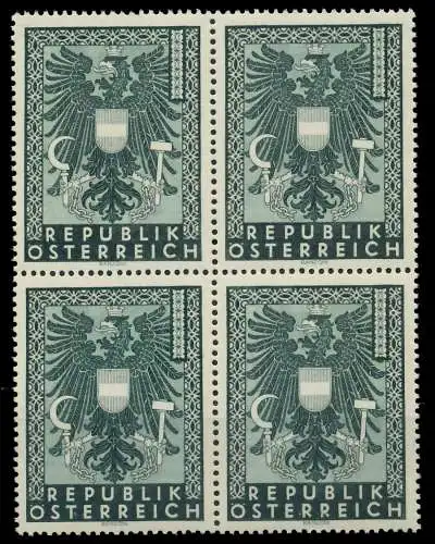 ÖSTERREICH 1945 Nr 716 postfrisch VIERERBLOCK 8A1A46