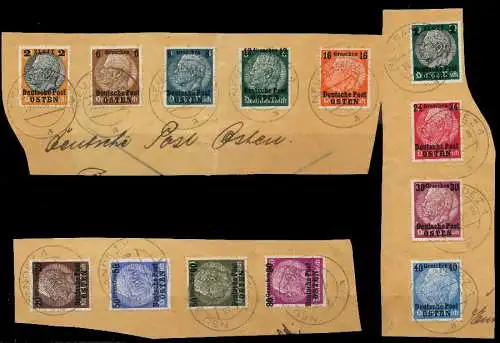 GENERALGOUVERNEMENT Nr 1-13 zentrisch gestempelt Briefst³ck 8B0166