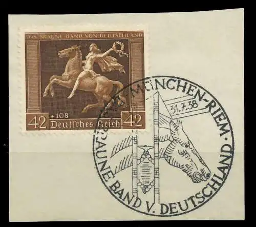 DEUTSCHES REICH 1938 Nr 671y zentrisch gestempelt Briefst³ck 8B018A