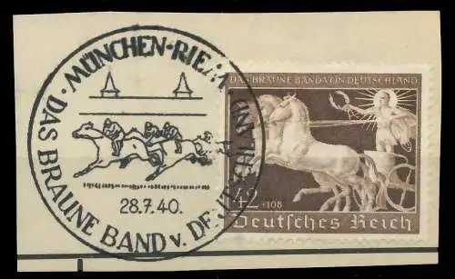 DEUTSCHES REICH 1940 Nr 747 zentrisch gestempelt Briefst³ck 8B0192