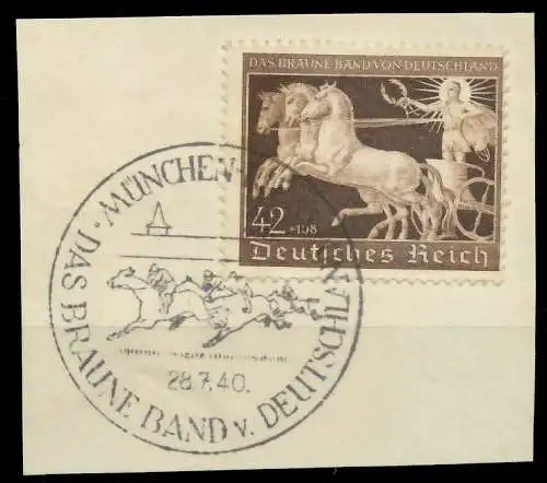DEUTSCHES REICH 1940 Nr 747 zentrisch gestempelt Briefst³ck 8B019A
