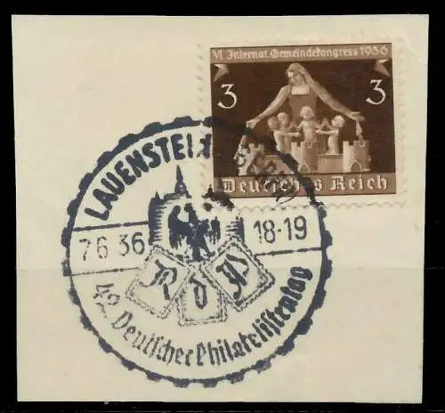 DEUTSCHES REICH 1936 Nr 617 zentrisch gestempelt Briefst³ck 8B01FA