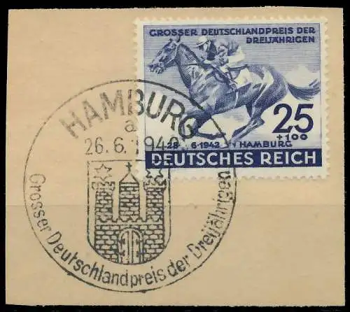 DEUTSCHES REICH 1942 Nr 814 zentrisch gestempelt Briefst³ck 8B0242