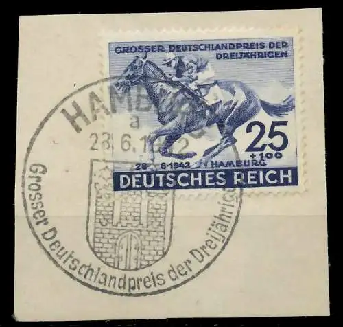 DEUTSCHES REICH 1942 Nr 814 zentrisch gestempelt Briefst³ck 8B025A