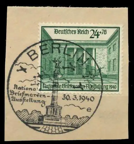 DEUTSCHES REICH 1940 Nr 743 zentrisch gestempelt Briefst³ck 8B026A