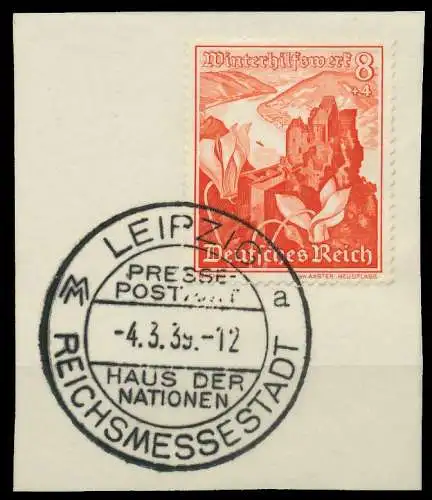 DEUTSCHES REICH 1938 Nr 679 zentrisch gestempelt Briefst³ck 8B02A6