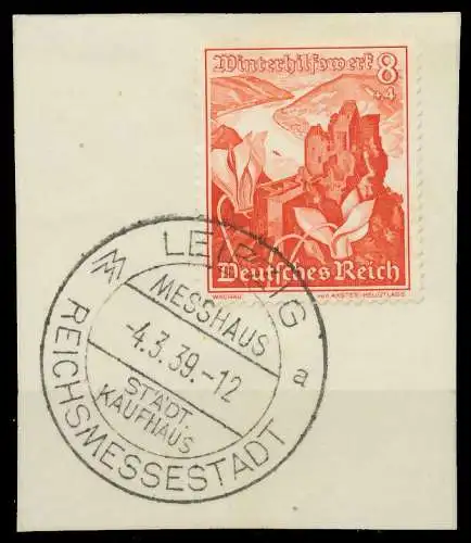 DEUTSCHES REICH 1938 Nr 679 zentrisch gestempelt Briefst³ck 8B02AA