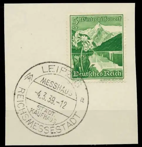 DEUTSCHES REICH 1938 Nr 677 zentrisch gestempelt Briefst³ck 8B02EA