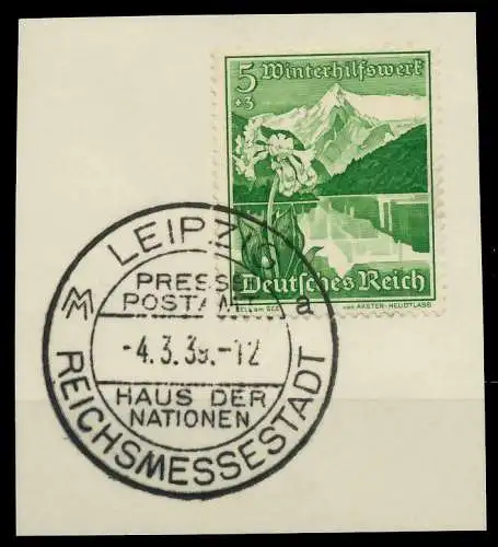 DEUTSCHES REICH 1938 Nr 677 zentrisch gestempelt Briefst³ck 8B02EE