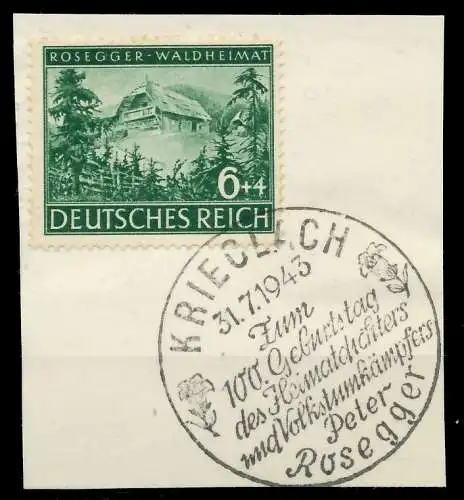 DEUTSCHES REICH 1943 Nr 855 zentrisch gestempelt Briefst³ck 8B039A