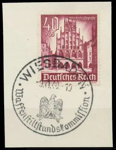 DEUTSCHES REICH 1940 Nr 759 zentrisch gestempelt Briefst³ck 8B03CE