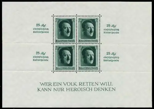 DEUTSCHES REICH Block 9 postfrisch 8B046A