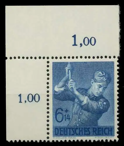 DEUTSCHES REICH 1943 Nr 852 postfrisch ECKE-OLI 8B051A