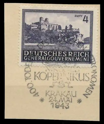 GENERALGOUVERNEMENT 1943 Nr 114 zentrisch gestempelt Briefst³ck 8B51AA