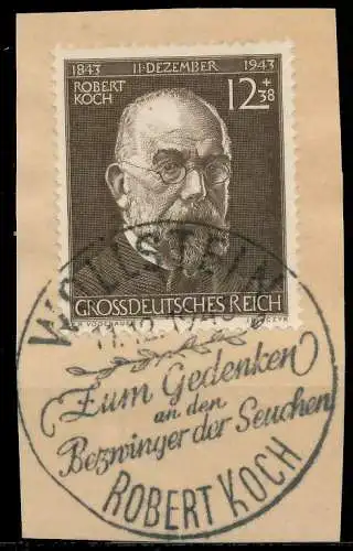 DEUTSCHES REICH 1944 Nr 864 zentrisch gestempelt Briefst³ck 8B51CA