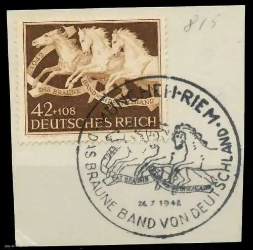 DEUTSCHES REICH 1942 Nr 815 zentrisch gestempelt Briefst³ck 8B5212