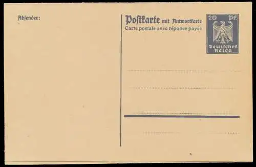 DEUTSCHES REICH Nr P159 UNGEBRAUCHT POSTKARTE 8C3522