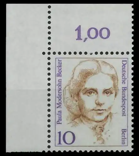BERLIN DS FRAUEN Nr 806 postfrisch ECKE-OLI 8D9A0A