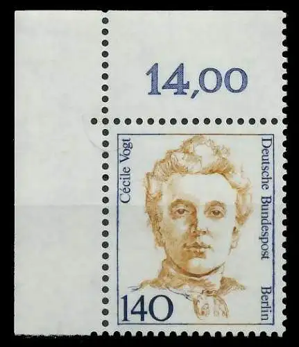 BERLIN DS FRAUEN Nr 848 postfrisch ECKE-OLI 8D9A22