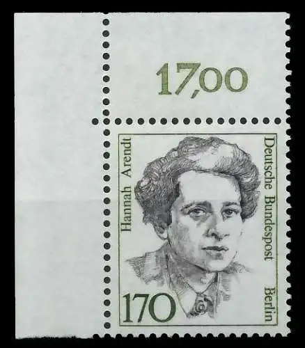 BERLIN DS FRAUEN Nr 826 postfrisch ECKE-OLI 8D9A26