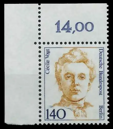 BERLIN DS FRAUEN Nr 848 postfrisch ECKE-OLI 8D9A32