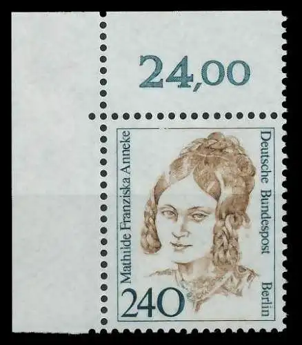BERLIN DS FRAUEN Nr 827 postfrisch ECKE-OLI 8D9A4E