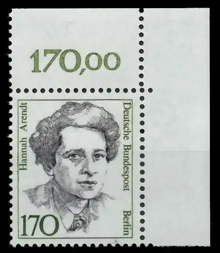 BERLIN DS FRAUEN Nr 826 postfrisch ECKE-ORE 8D9AC6