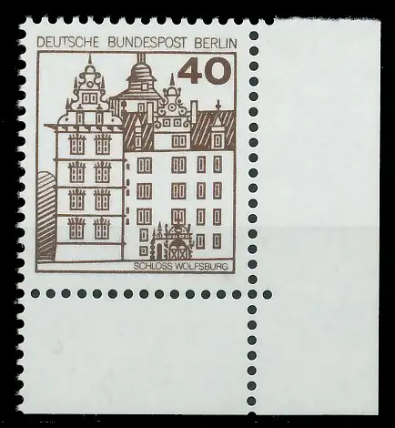 BERLIN DS BURGEN U. SCHLÖSSER Nr 614 postfrisch ECKE-UR 8E2996