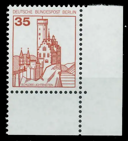 BERLIN DS BURGEN U. SCHLÖSSER Nr 673 postfrisch ECKE-UR S931EFE