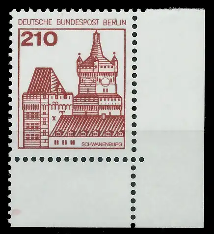 BERLIN DS BURGEN U. SCHLÖSSER Nr 589 postfrisch ECKE-UR 8E29BA