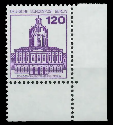 BERLIN DS BURGEN U. SCHLÖSSER Nr 675 postfrisch ECKE-UR S931F52