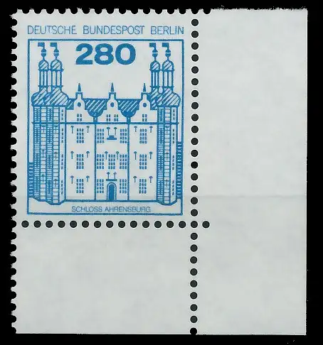 BERLIN DS BURGEN U. SCHLÖSSER Nr 676 postfrisch ECKE-UR S931F1A