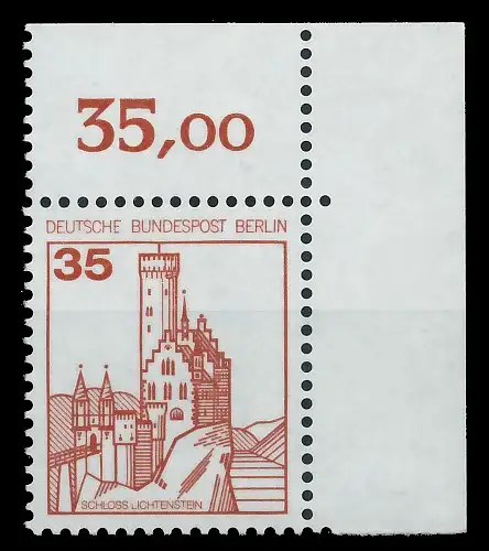 BERLIN DS BURGEN U. SCHLÖSSER Nr 673 postfrisch ECKE-OR S931F62