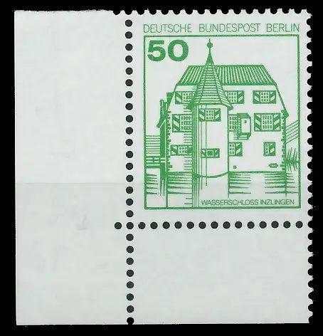 BERLIN DS BURGEN U. SCHLÖSSER Nr 615A postfrisch ECKE-U 8E81CE